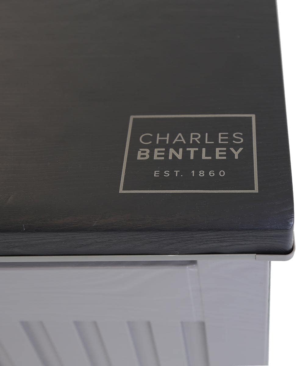 CHARLES BENTLEY Plastic Outdoor Storage Box Chest 390L, Grey, Light Grey