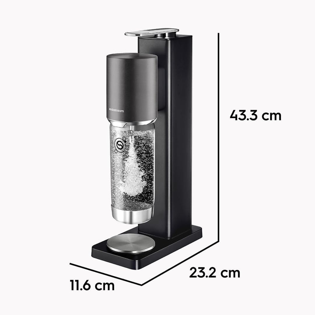Sodastream Fresh Plus - 2 cylinder and 1 bottle, Black