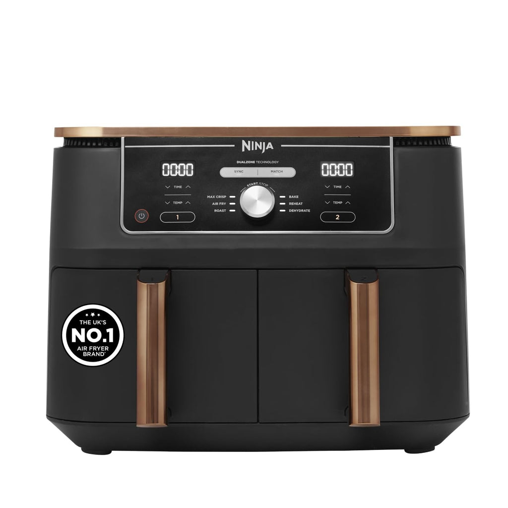 Ninja Foodi 6-in-1 Dual Zone 7.6L Air Fryer, 2 Drawers, Black AF300UK