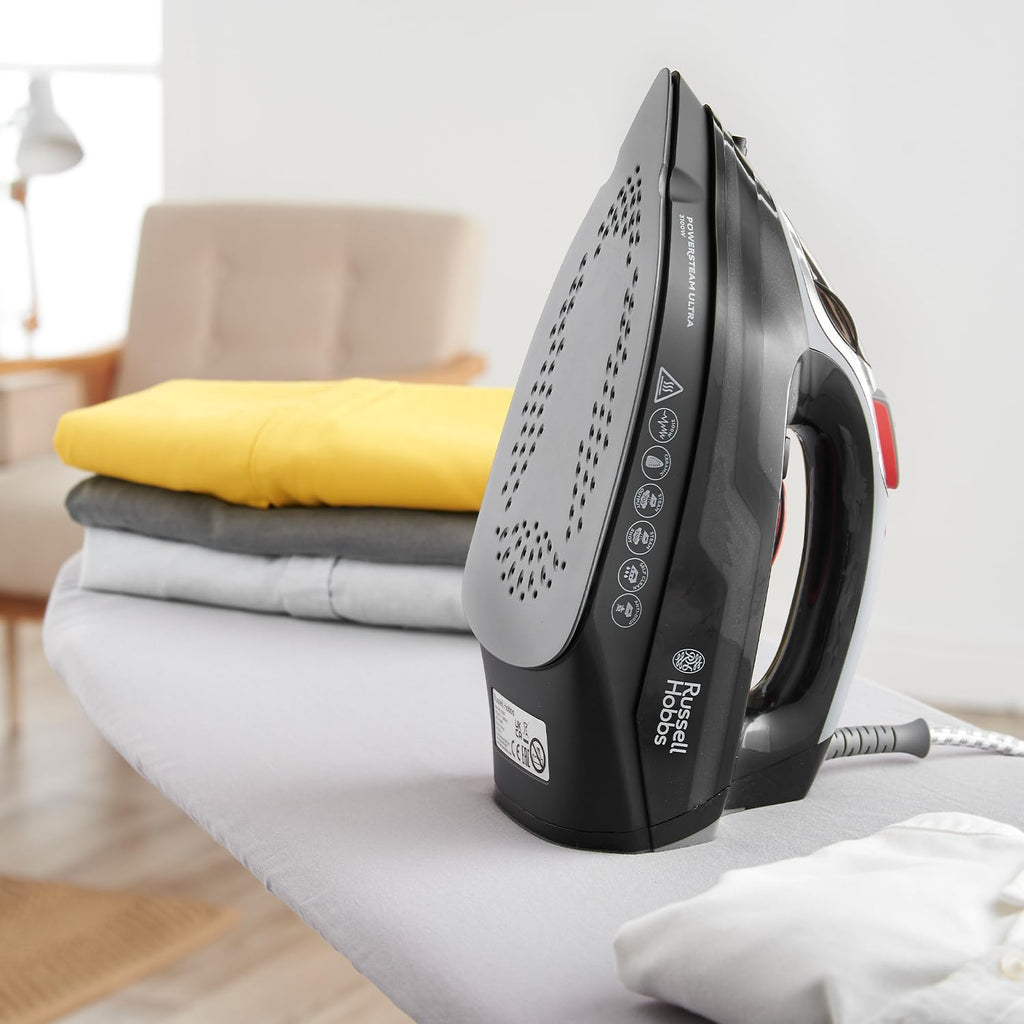 Russell Hobbs Steam Iron, 3100W, 210 g and min Extra Steam Boost, 350ml