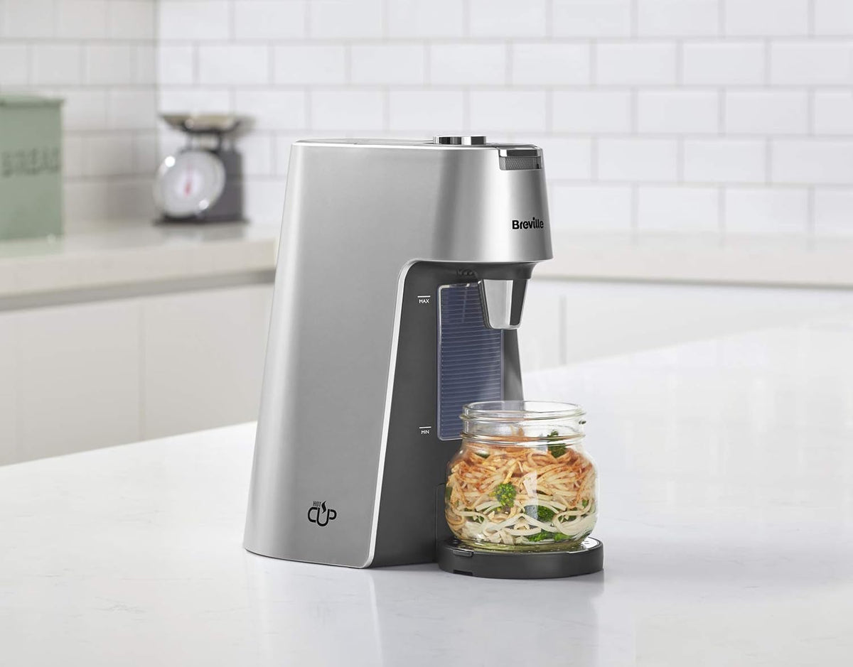Breville HotCup Hot Water Dispenser | 2.0 Litre with 3 kW Fast Boil | Variable Dispense and Height Adjust | Energy-efficient use | Silver [VKT111]