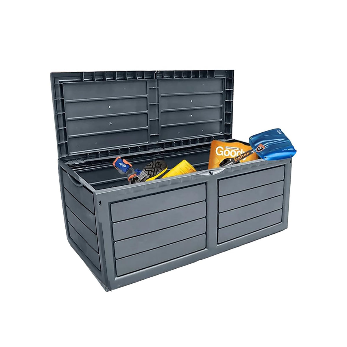 Neo 320 Litre Plastic Waterproof Outdoor Garden Plastic Storage Box Furniture (Black)