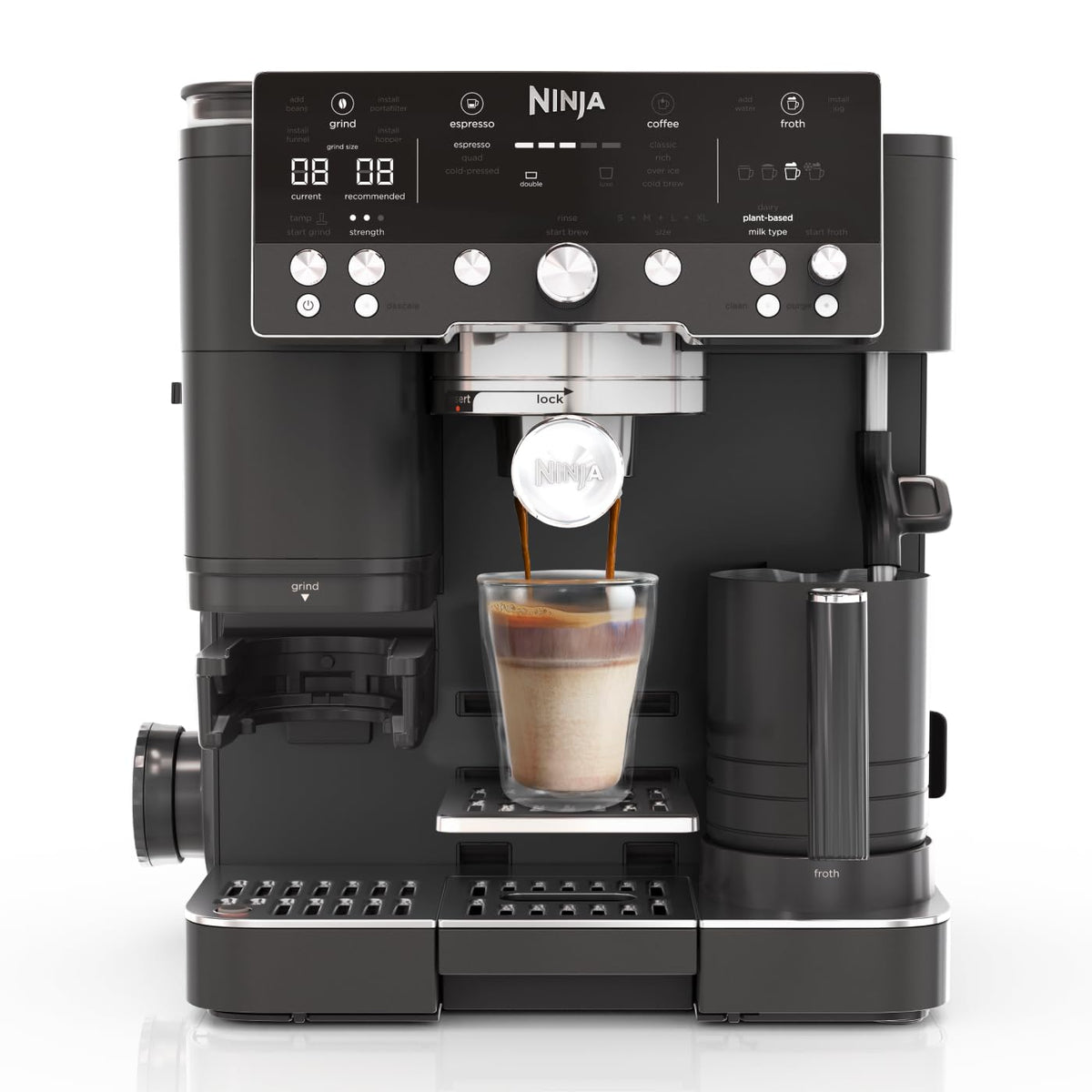 Ninja Luxe Premier 3-in-1 Coffee Machine, Gunmetal ES601UKGM