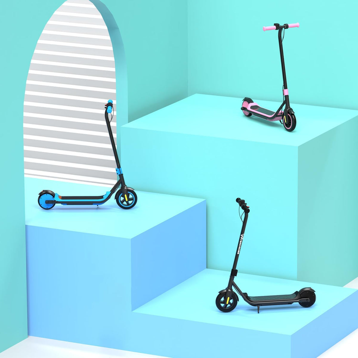 EVERCROSS E6 Kids Electric Scooter, Bluetooth Music, Up to 20 km Range