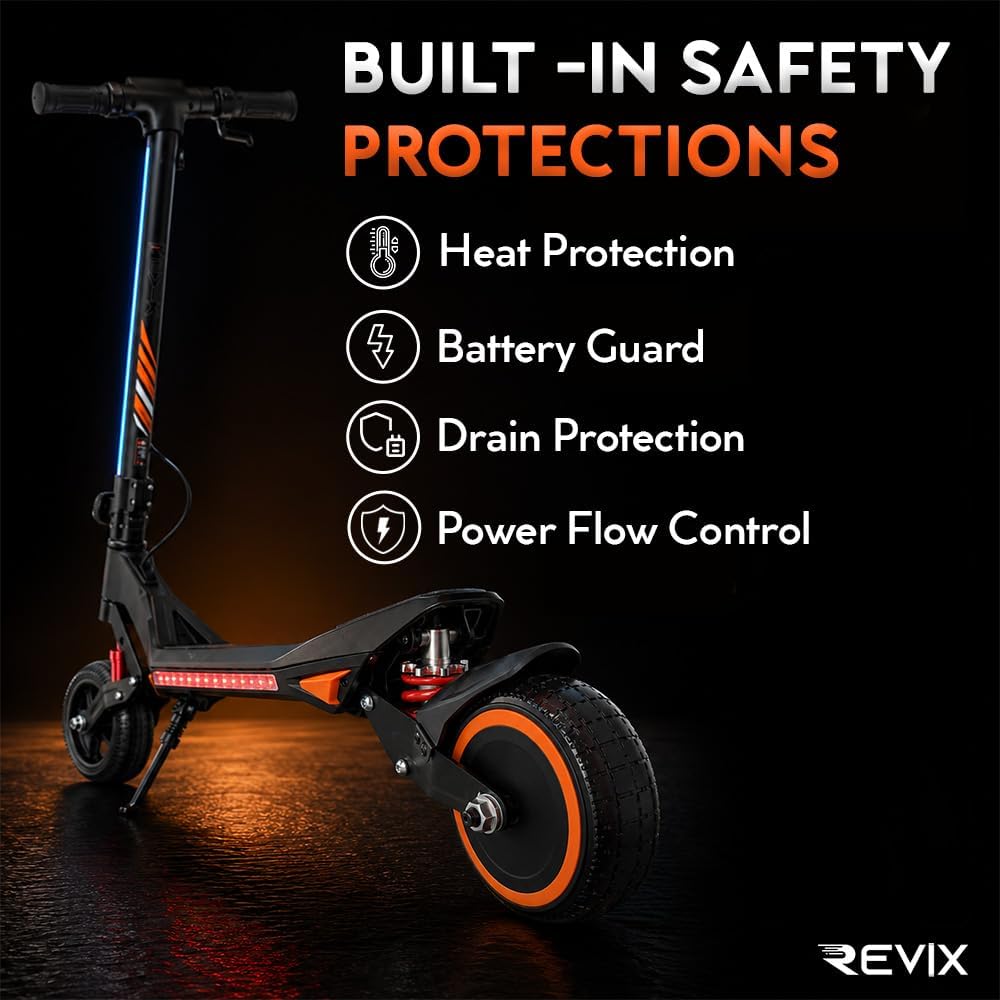 Revix S200 Kids Electric Scooter, Foldable, LED Display, Suspension, 6+