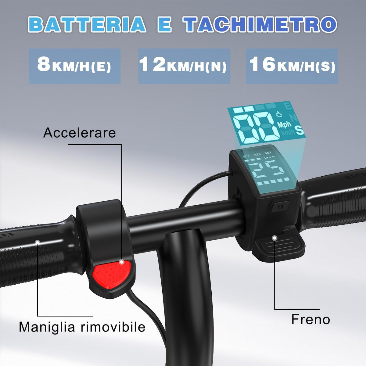 EVERCROSS E6 Kids Electric Scooter, Bluetooth Music, Up to 20 km Range