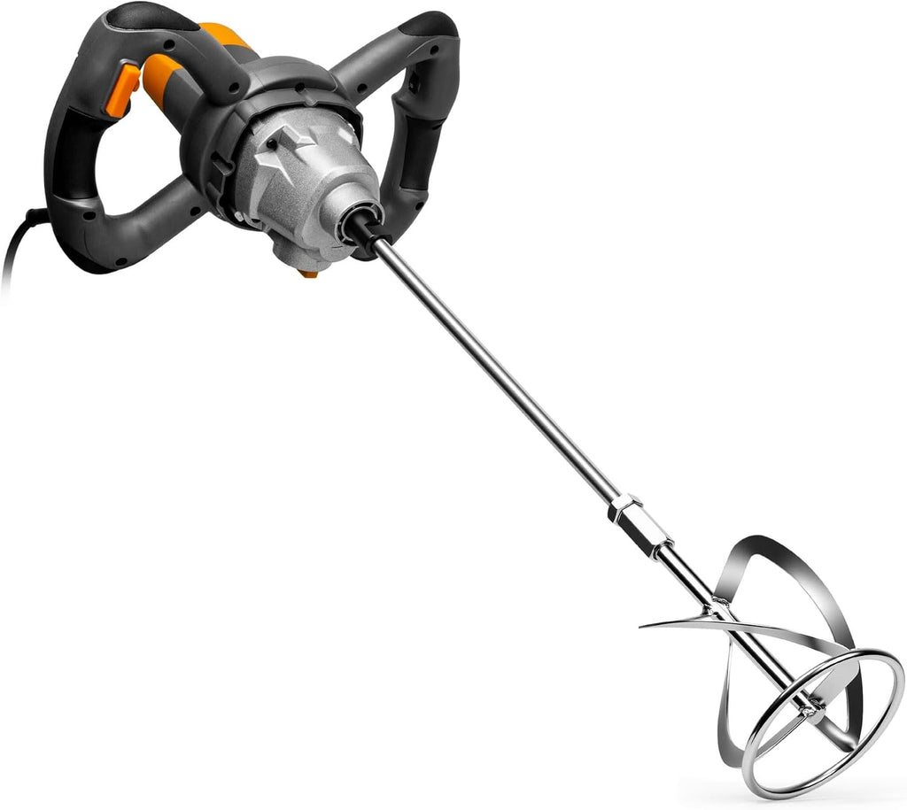 VonHaus Paddle Mixer – 1600W Electric Cement Mixer Handheld Stirrer with 2 Speed Settings (0–400/700RPM), Ergonomic Handle & Safety Switch – for Mixing Plaster, Mortar, Adhesive, Concrete & Paint