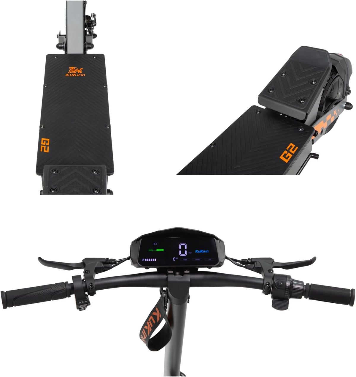 KUKIRIN G2 Electric Scooter for Adults, 55km Long Range, Foldable E Scooter, 10-Inch Tubeless Tyres, Dual Suspension, Dual Disc Brakes, Touch Display, IPX4 Water Resistant, EN17128