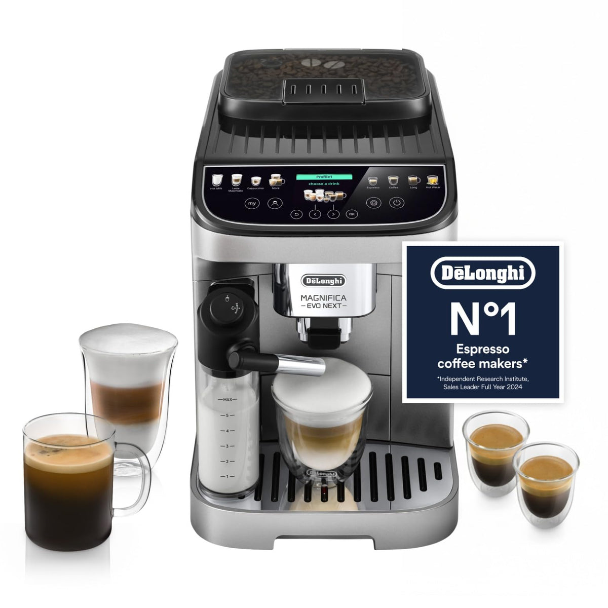 De'Longhi Magnifica S - Automatic Coffee Machine 2 Drinks Black
