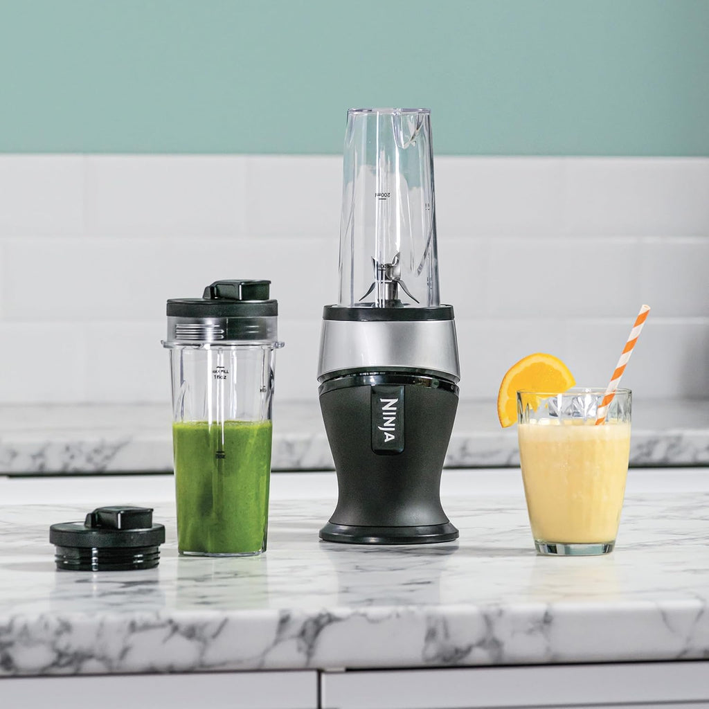 Ninja 700W Slim Blender & Smoothie Maker, Silver/Black QB3001UKS