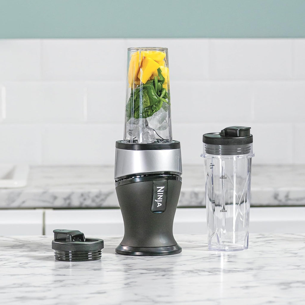 Ninja 700W Slim Blender & Smoothie Maker, Silver/Black QB3001UKS