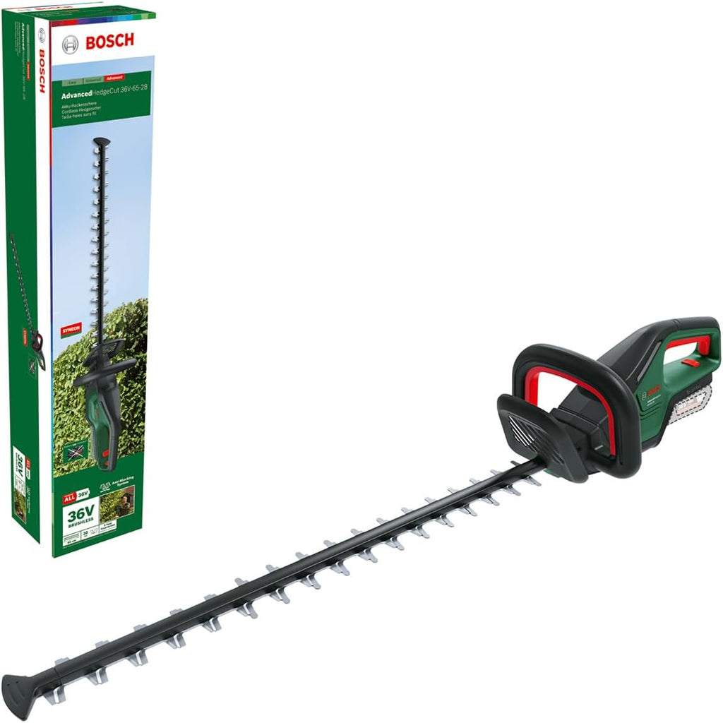 Bosch Cordless Hedge Cutter AdvancedHedgeCut 36V-65-28 (Without Battery, 36 Volt System, Blade Length 65 Cm, in Carton Packaging)