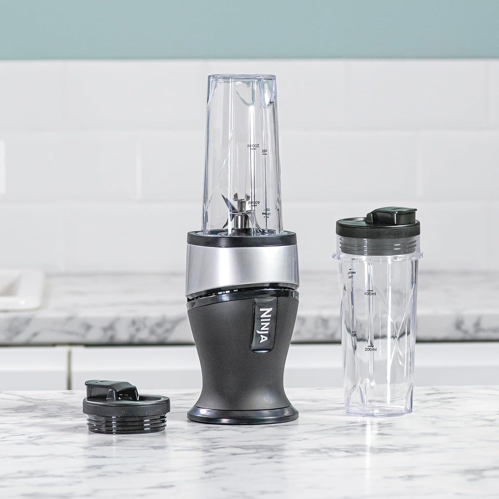 Ninja 700W Slim Blender & Smoothie Maker, Silver/Black QB3001UKS