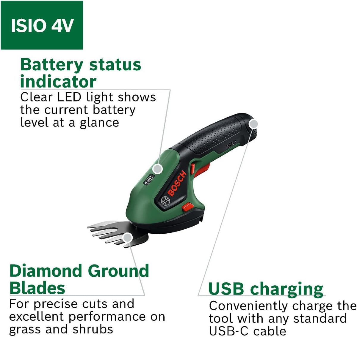 Bosch Cordless Grass Shear ISIO 4V