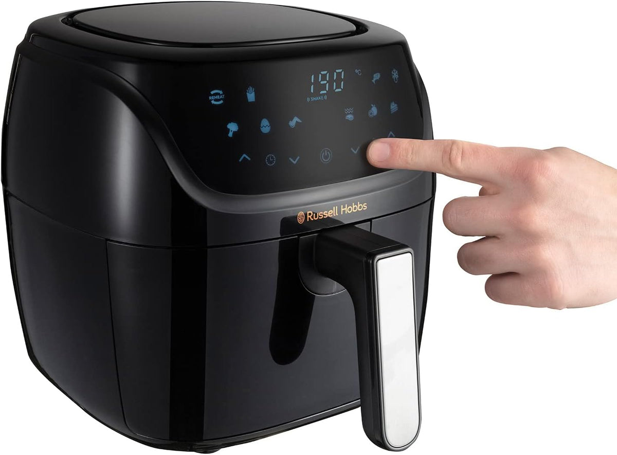 Russell Hobbs 4L Rapid Digital Air Fryer [7 Cooking Functions |10 Programs] Energy Saving, Max temp 220°C, Easy clean, Touch screen, Use without oil, Grill, Bake, Roast, Reheat, Frozen etc. 27160