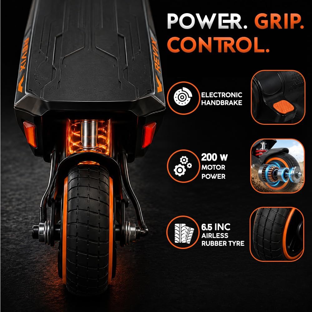 Revix S200 Kids Electric Scooter, Foldable, LED Display, Suspension, 6+