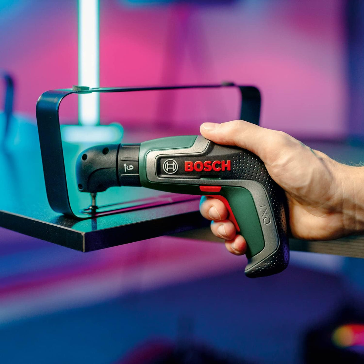 Bosch Home and Garden IXO Cordless Screwdriver (7th Generation, 3.6V, 2.0Ah, 5.5Nm, with Micro USB Cable, Includes Angle Attachment, Screws up to 190 Screws, in Box) - Amazon Edition