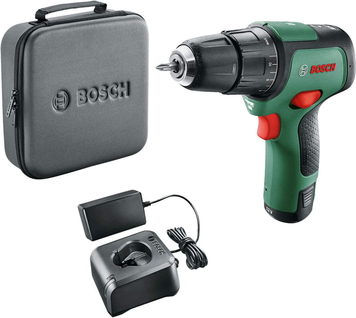 Bosch Cordless Combi Drill EasyImpact 12 (1x Battery, 12 Volt Sstem, in Soft Storage Bag)