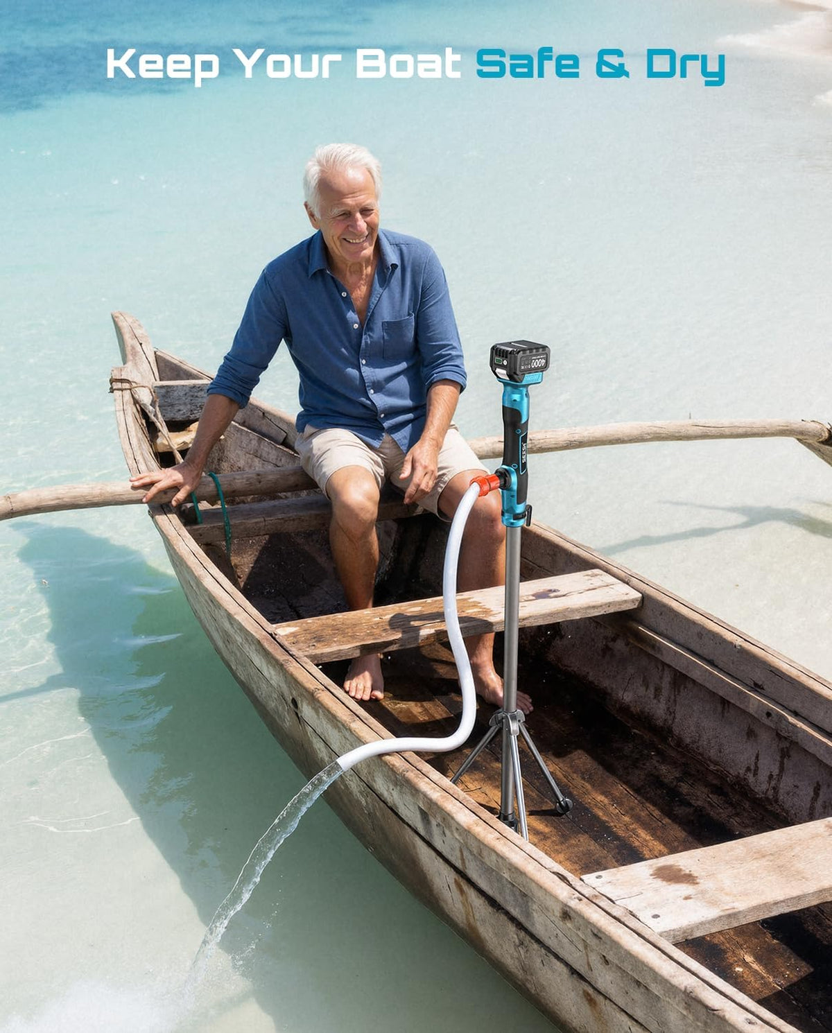 SEESII Cordless Stick Water Transfer Pump with Hands-Free Tripod