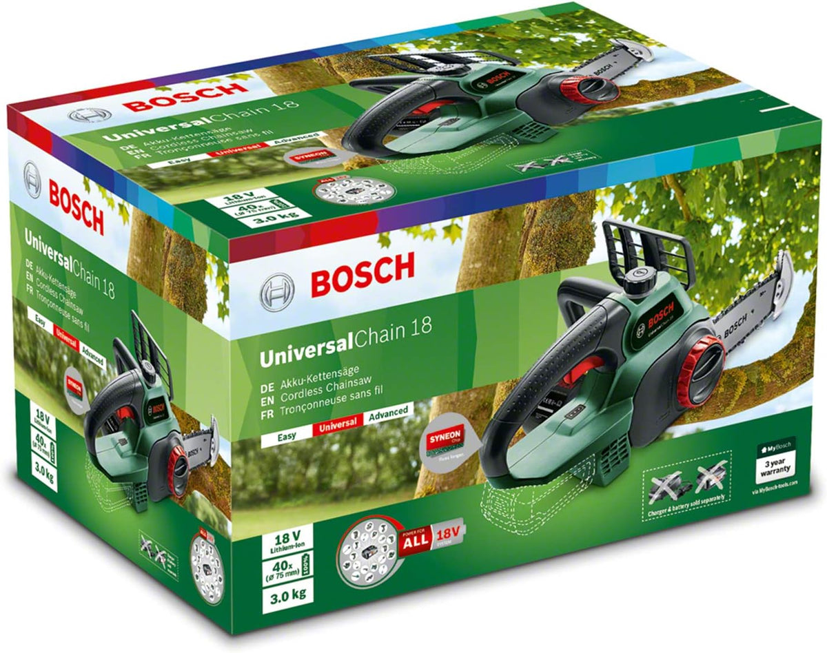 Bosch Cordless Chainsaw UniversalChain 18 Excl. Battery/Charger