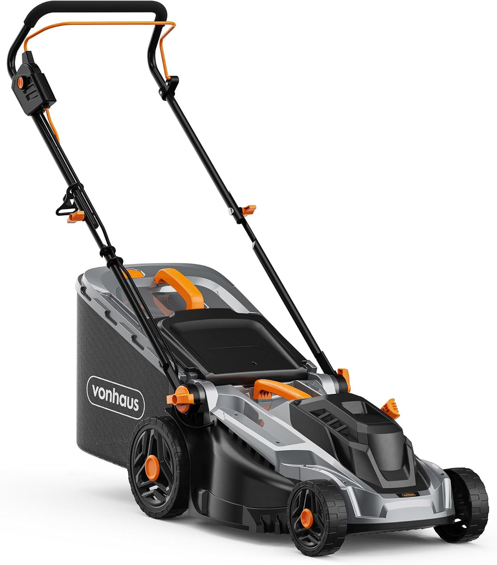 VonHaus Lawnmower Corded 1800W – 52L Box, 12m Cable, Mulching Attachment