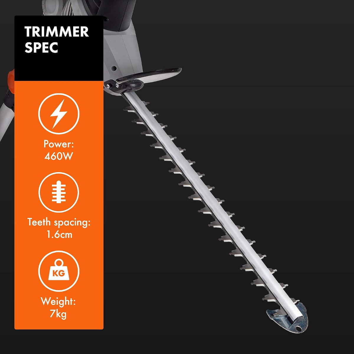 VonHaus Pole Hedge Trimmer & Chainsaw 2 in 1 750W – Corded Electric Extendable Reach 2.4m Cutter for Hedges, Bushes, Branches, Shrubs, Twigs – Comes with Blade Cover, 10m Cable, Harness & More