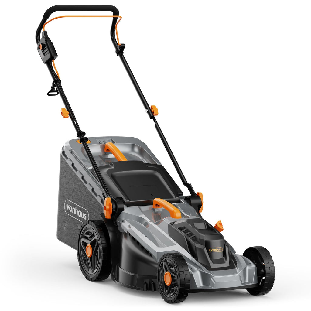 VonHaus Lawnmower Corded 1800W – 52L Box, 12m Cable, Mulching Attachment