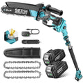 SEESII Mini Chainsaw 8 Inch & 6 Inch, Brushless, 2x4000mAh Batteries