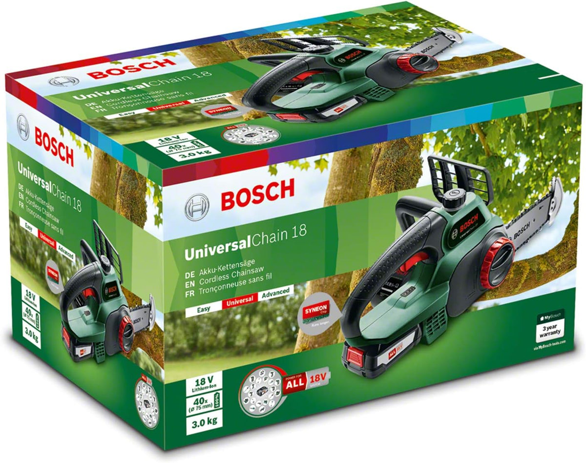 Bosch Cordless Chainsaw UniversalChain 18
