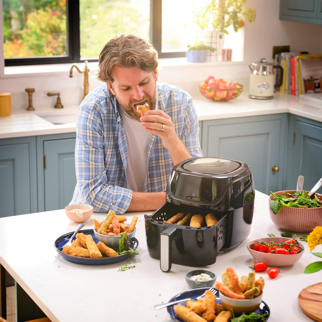 Russell Hobbs 4L Rapid Digital Air Fryer [7 Cooking Functions |10 Programs] Energy Saving, Max temp 220°C, Easy clean, Touch screen, Use without oil, Grill, Bake, Roast, Reheat, Frozen etc. 27160