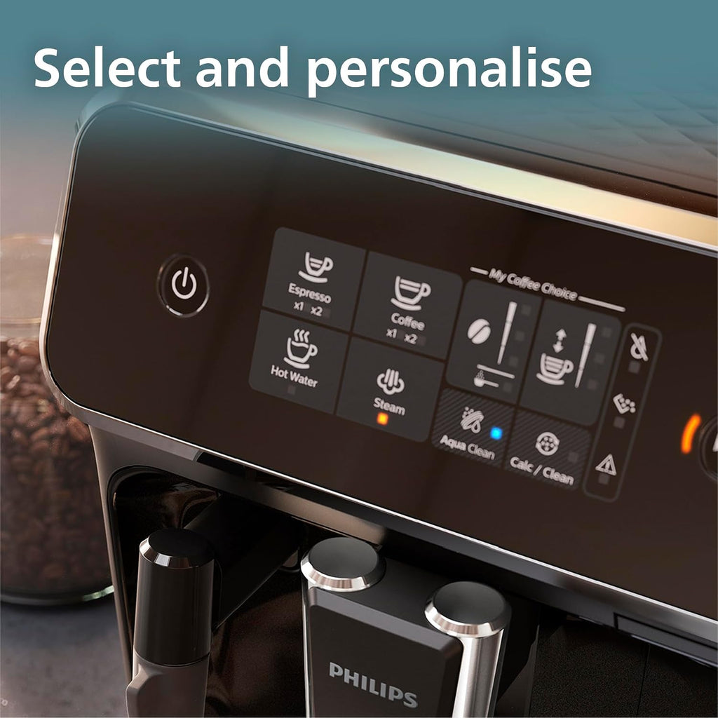 PHILIPS 2200 Series Bean to Cup Coffee Machine, 2 Drinks One Touch