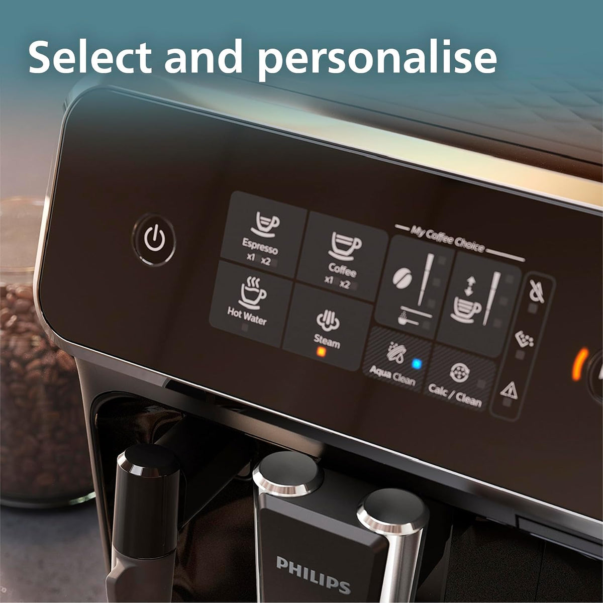 PHILIPS 2200 Series Bean to Cup Coffee Machine, 2 Drinks One Touch