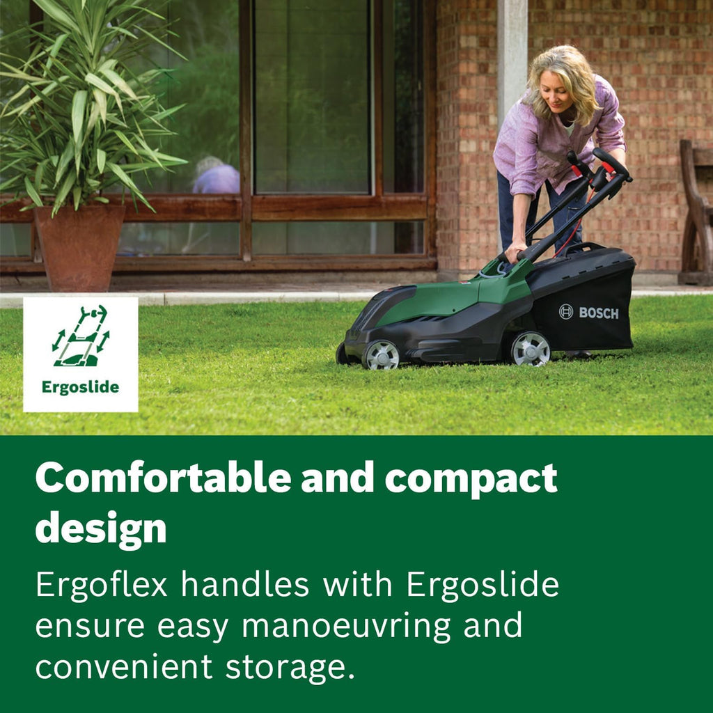 Bosch Corded Powerful Mower AdvancedRotak 40-650 (for Mowing Your Lawn; 1700W Motor Power; Cutting Width: 40 cm)