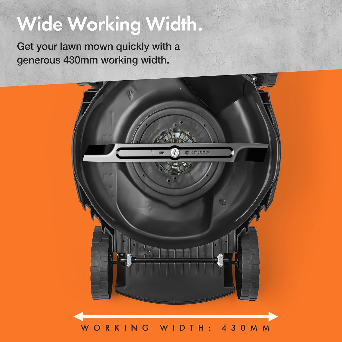 VonHaus Lawnmower Corded 1800W – 52L Box, 12m Cable, Mulching Attachment