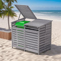Warmiehomy 3 Wheelie Bin Storage 3x240L Bin Storage for Wheelie Bin,Grey