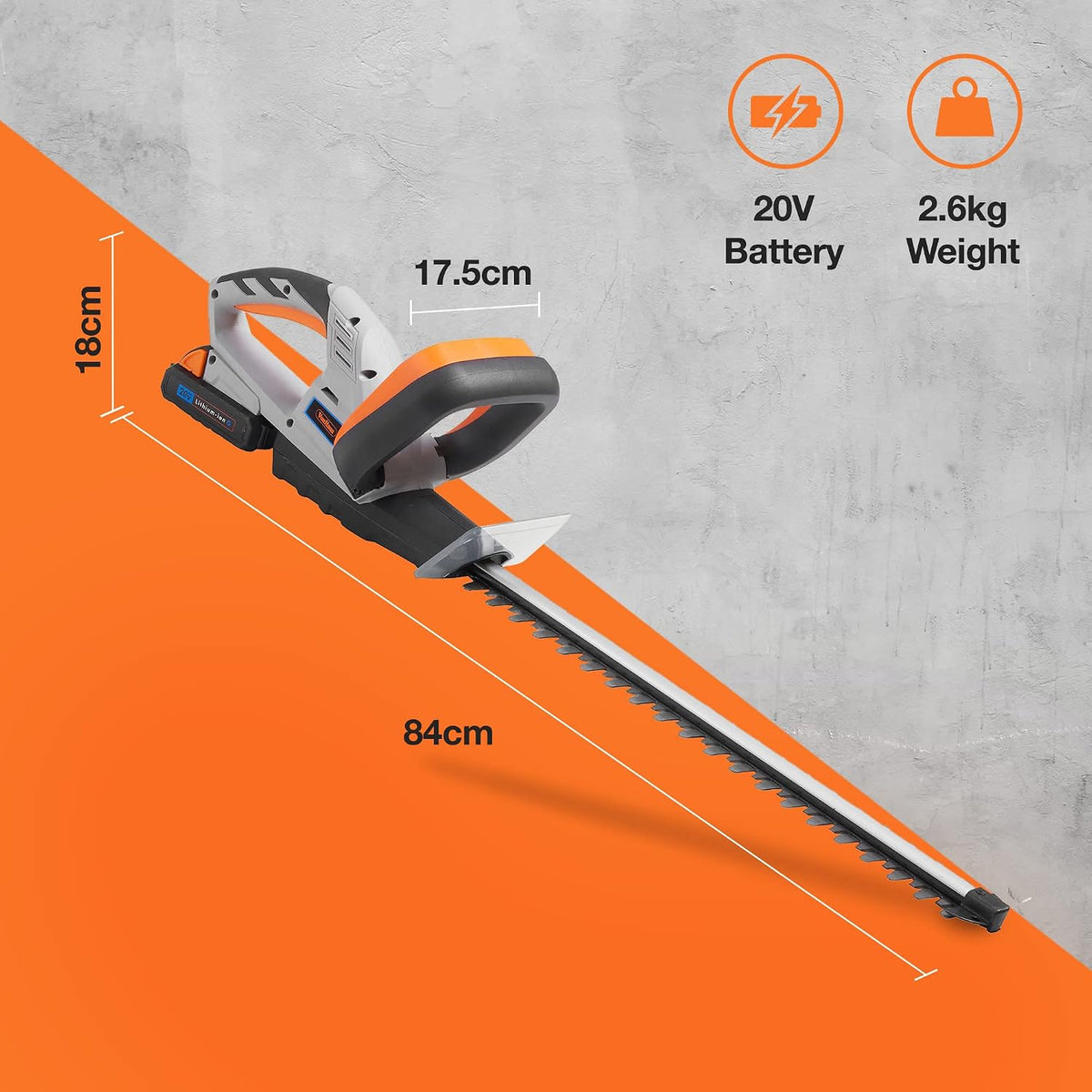 VonHaus Hedge Trimmer Cordless 20V – w/Battery & Charger, G-Series