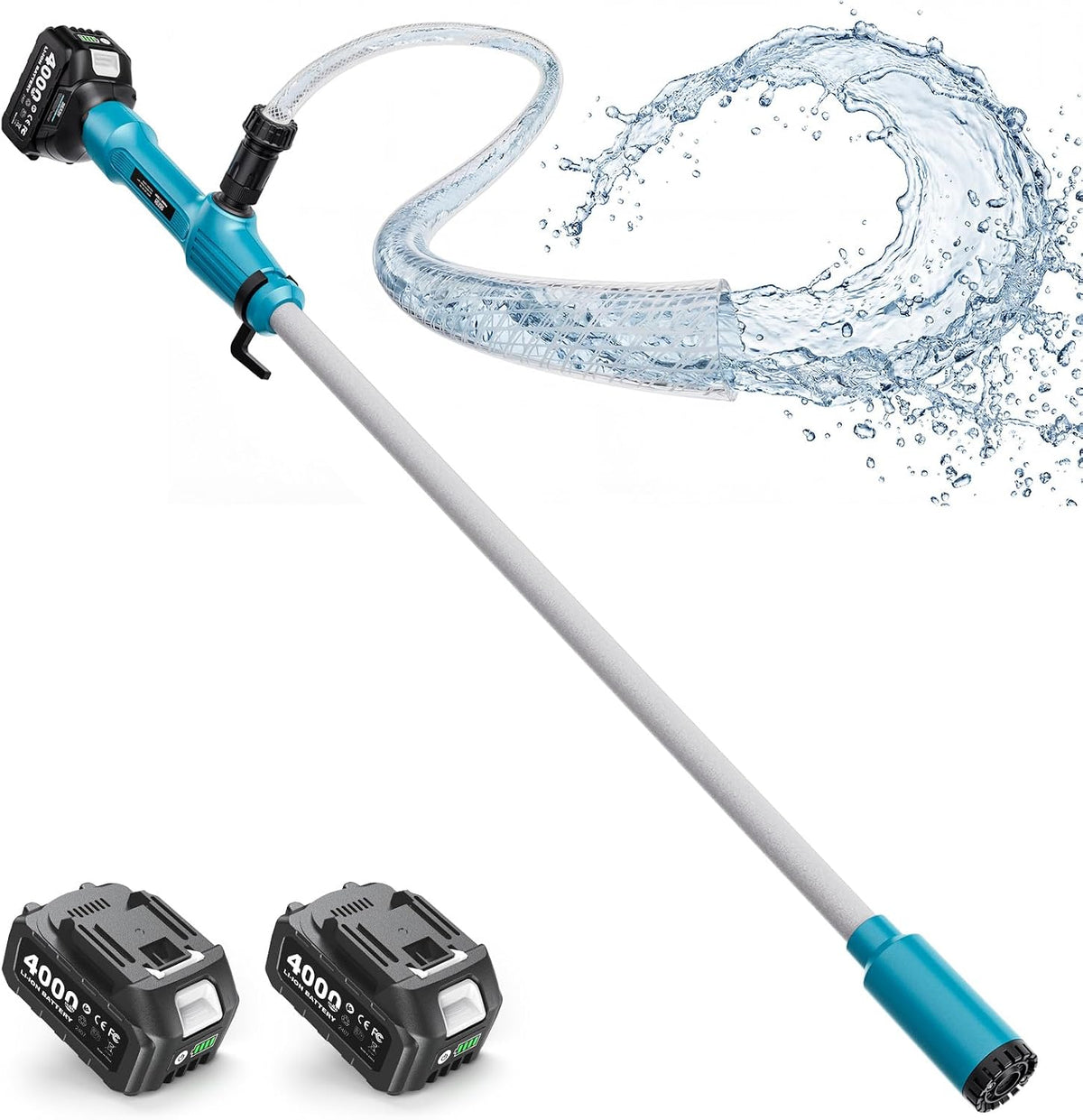 SEESII Cordless Stick Water Pump, 5.6CM Slim Head, Water & Diesel Transfer