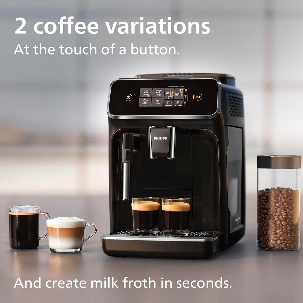 PHILIPS 2200 Series Bean to Cup Coffee Machine, 2 Drinks One Touch