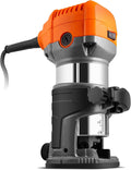 VonHaus - Compact Palm Router Saw 710W - Electric Trimmer Router Corded - Chuck Collect Diameter 1/4”, 3/8” - 220V Wood Cutter - Trimmer Base for Wood/Laminate Flooring - 6 Speed Setting