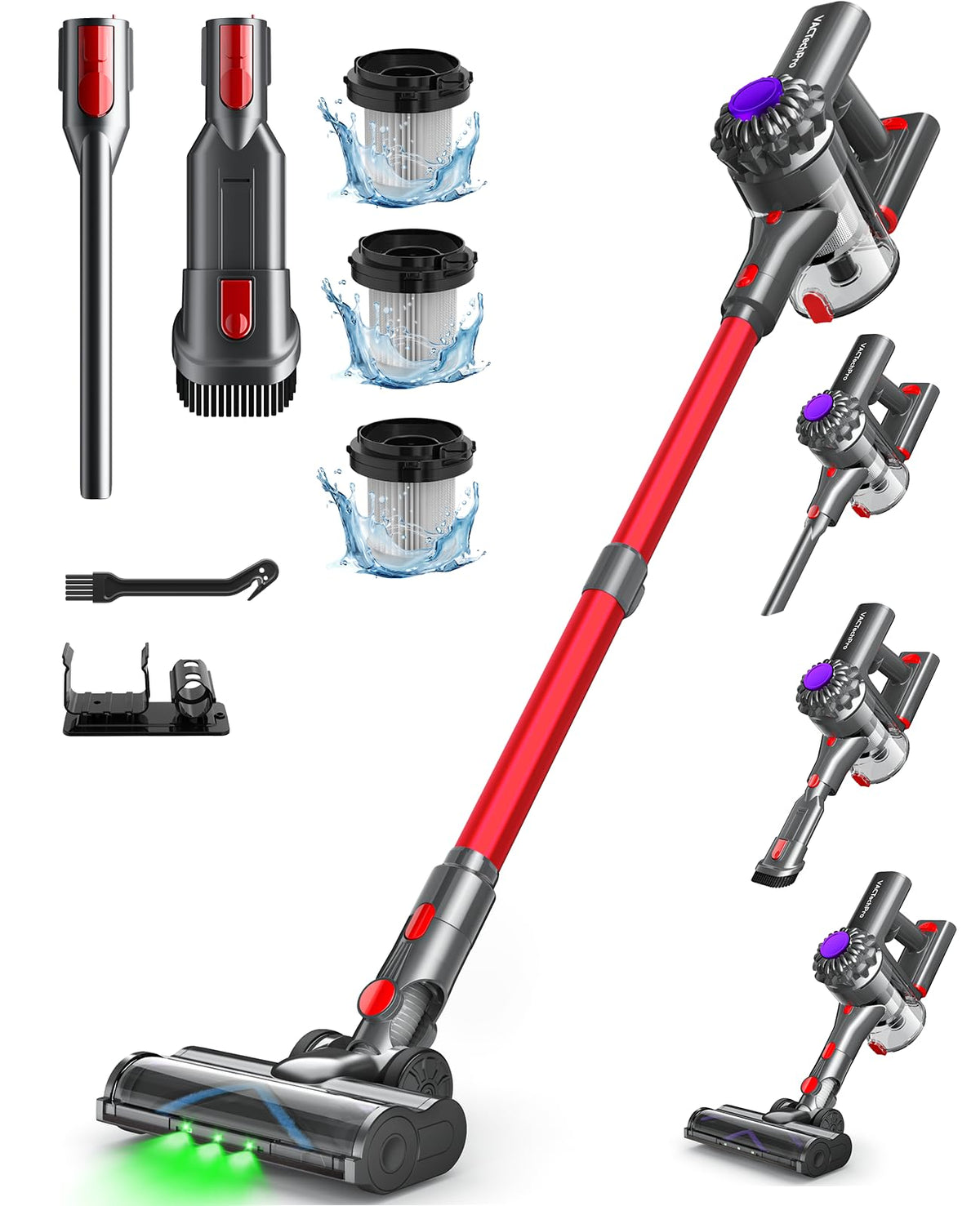 VACTechPro Cordless Vacuum Cleaner, 35KPa/45Mins Lightweight Stick Vacuum
