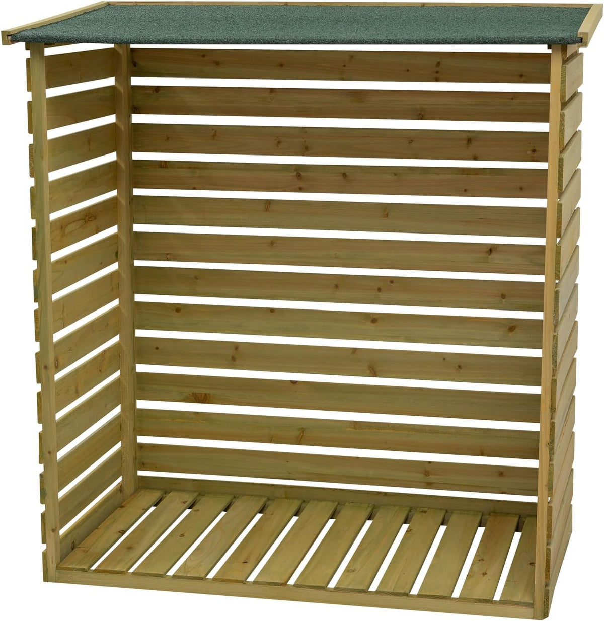 Woodside Treated Wooden Heavy Duty Log Store Garden Storage Shed