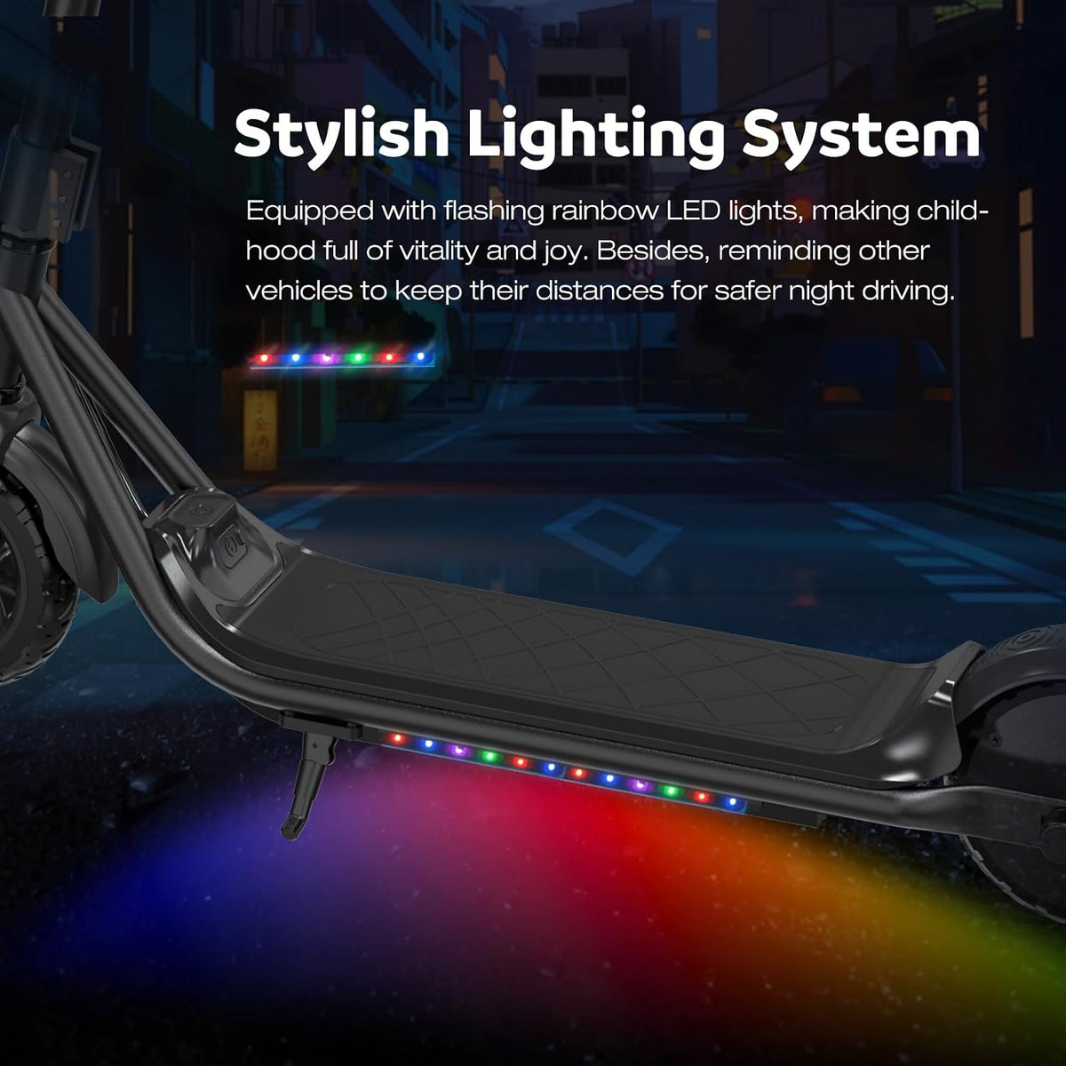 EVERCROSS E6 Kids Electric Scooter, Bluetooth Music, Up to 20 km Range