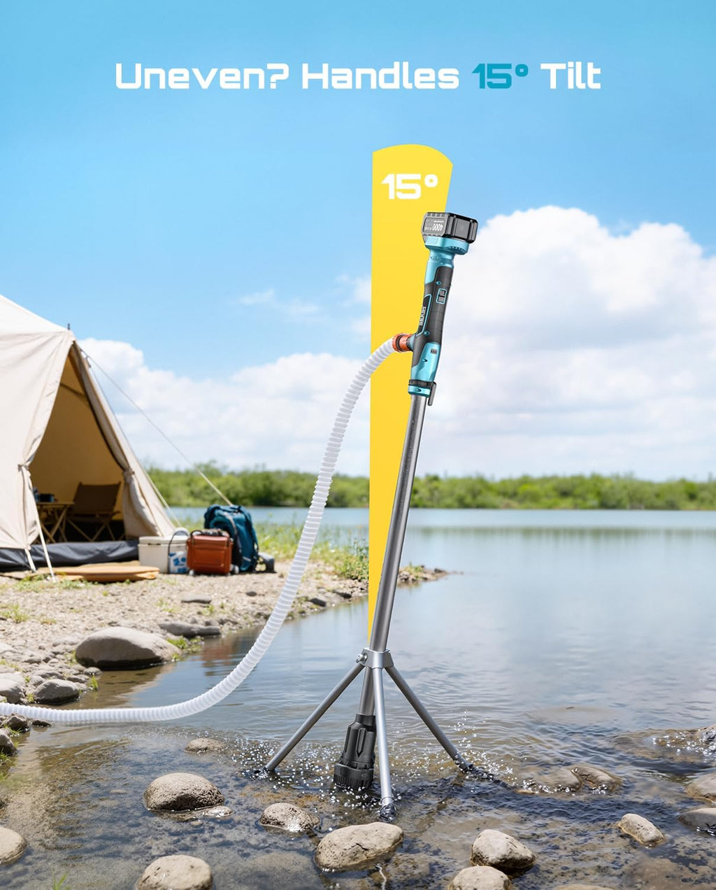 SEESII Cordless Stick Water Transfer Pump with Hands-Free Tripod