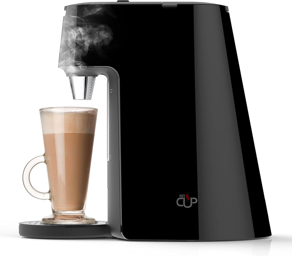 Breville HotCup Hot Water Dispenser | 1.7 Litres with 3 KW Fast Boil | Pre-set cup fill, with manual “STOP” button | Energy-efficient use | Gloss Black [VKT124]