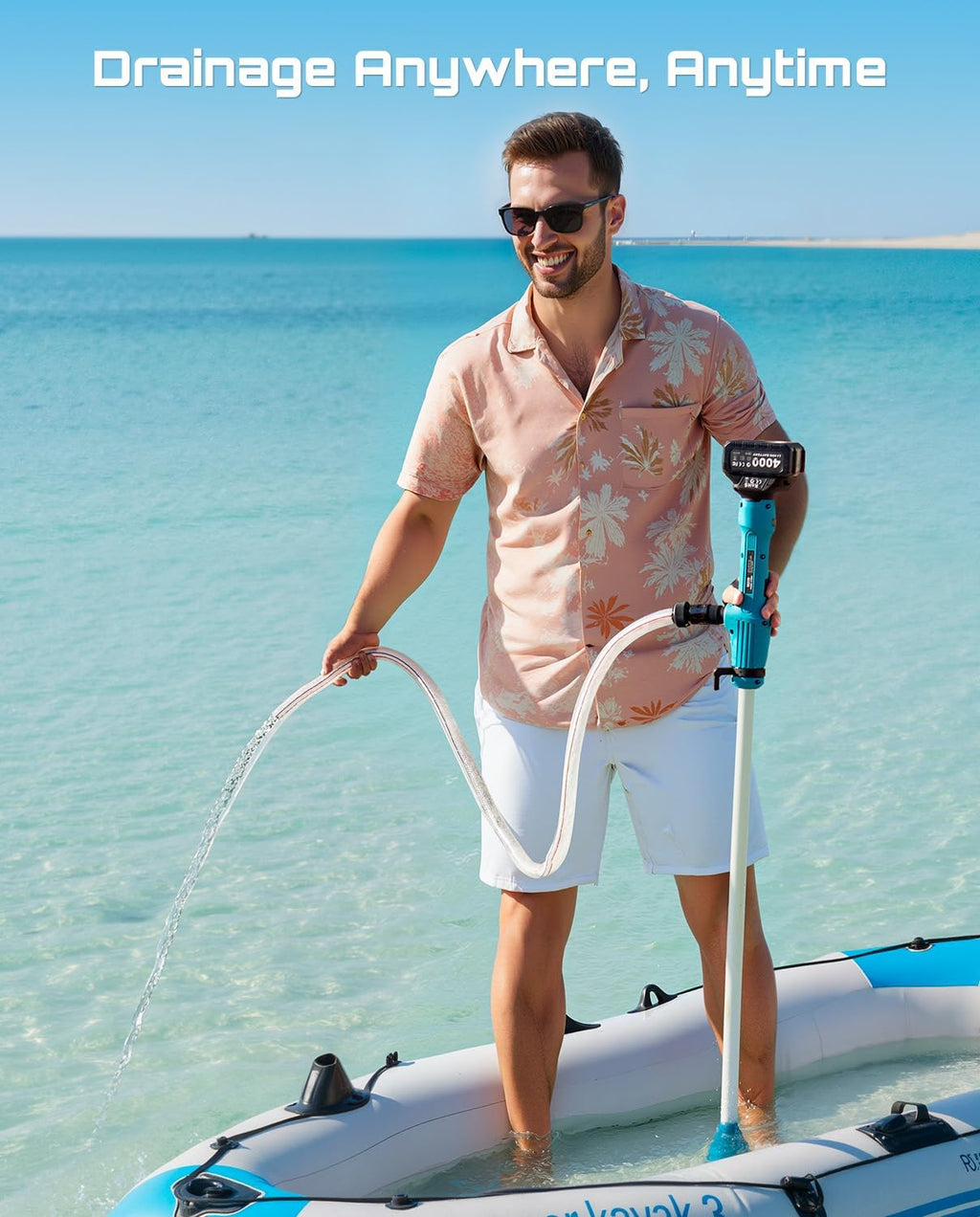 SEESII Cordless Stick Water Pump, 5.6CM Slim Head, Water & Diesel Transfer