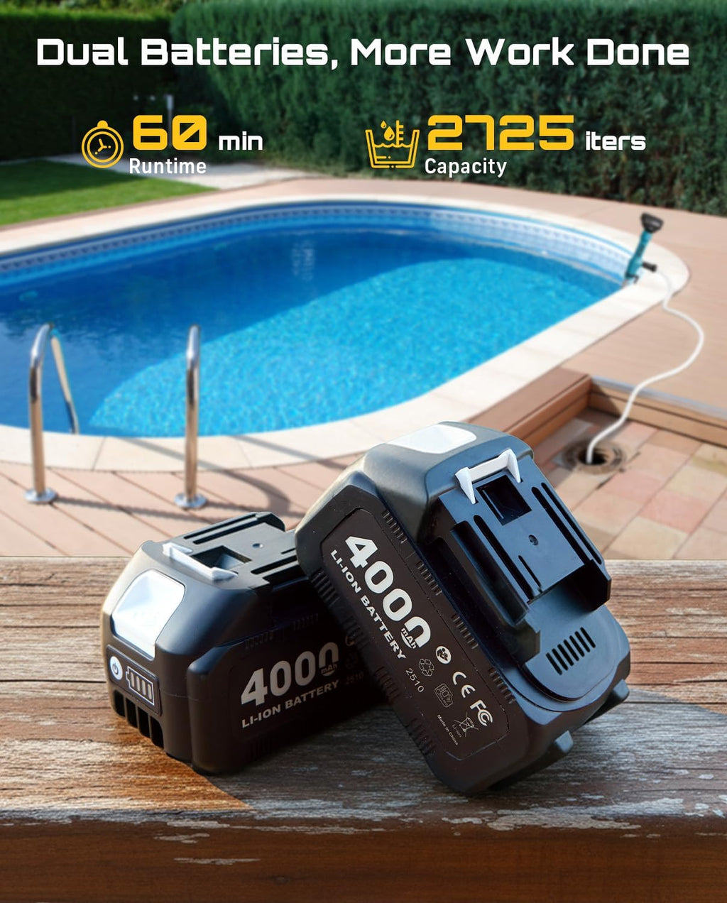 SEESII Cordless Stick Water Pump, 5.6CM Slim Head, Water & Diesel Transfer