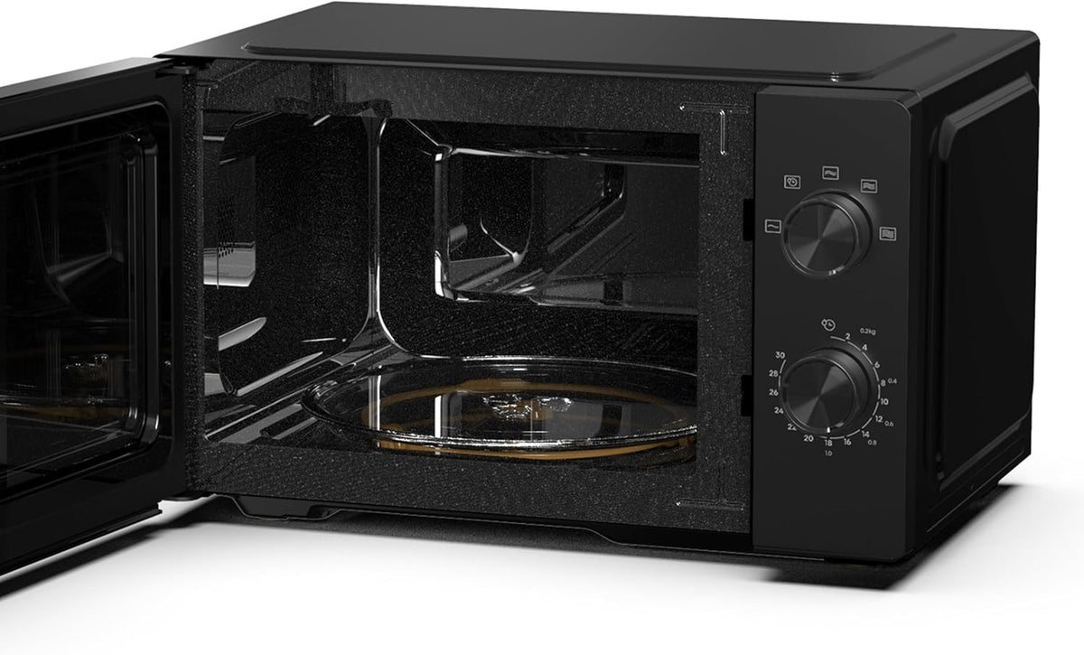 Hisense 700 Watts 20 Litre Inverter Microwave Oven H20MOBP1HIUK Black, Automatic Defrost, 5 power levels, Easy Clean, H24.1 x W43.4 x D32.9 cm Freestanding