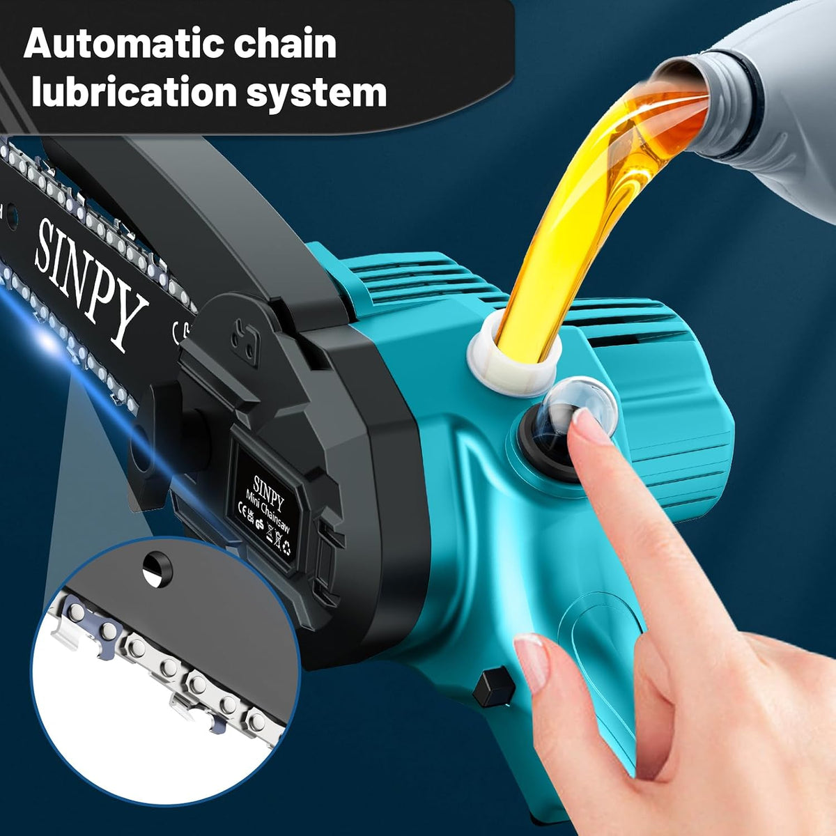 Mini Chainsaw Cordless 8000mAh 6-Inch Portable Electric Chainsaws with 2 Chains Small Chain Saws Handheld for Wood/Tree Cutting, Gardening Gift for Dad Husband Women Men