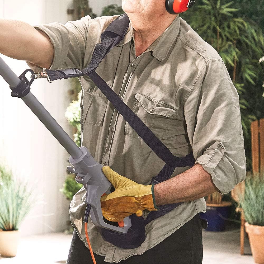 VonHaus Pole Hedge Trimmer & Chainsaw 2 in 1 750W – Corded Electric Extendable Reach 2.4m Cutter for Hedges, Bushes, Branches, Shrubs, Twigs – Comes with Blade Cover, 10m Cable, Harness & More