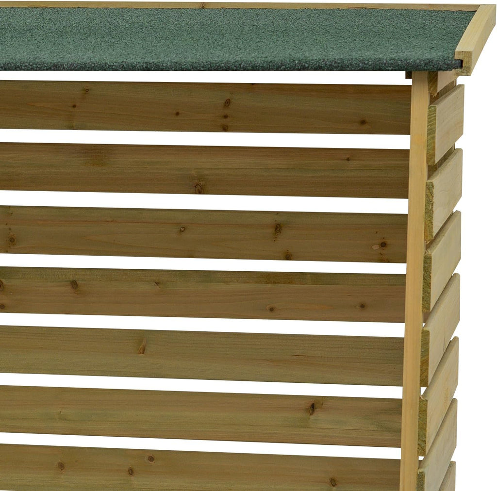 Woodside Treated Wooden Heavy Duty Log Store Garden Storage Shed